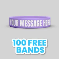 3/4 inch Color Filled Debossed Wristband 