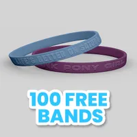 Embossed 1/4 inch Wristband 