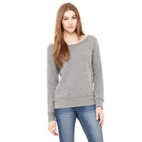 Bella   Canvas Ladies' Sponge Fleece Wide Neck Sweatshirt - Triblend