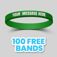 1/2 inch Embossed Printed Wristband       