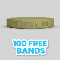 3/4 inch Debossed Wristband 