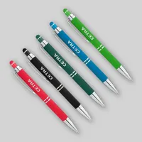 Custom Hex Grip Soft Touch Stylus Pens