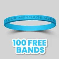 Debossed - 1/4 inch Wristband 