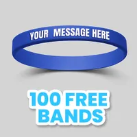 1/2 inch Embossed Printed Wristband 