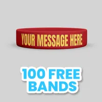 3/4 inch Debossed Color Filled Wristband 