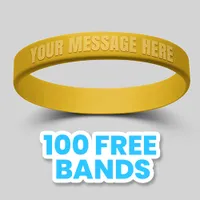 1/2 inch Embossed Wristband 