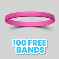 1/4 inch Embossed Wristband      
