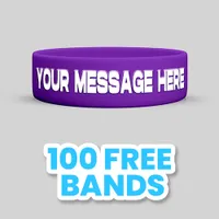 1 inch Embossed Printed Wristband     