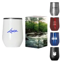 Custom 12oz Economy Wine Tumbler with Gift Box Set