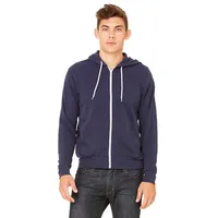 Bella   Canvas Unisex Poly-Cotton Fleece Full-Zip Hoodie - Dark/Colors