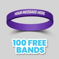 Custom Debossed Colorfilled Wristbands 
