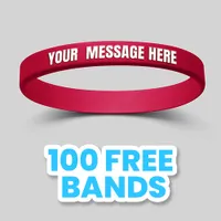 Custom Embossed Printed Silicone Wristbands 
