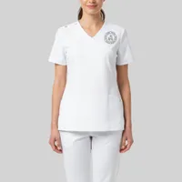 Economy Womens Mock Wrap Scrub Set