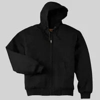 CornerStone Heavyweight Full-Zip Hooded Sweatshirt with Thermal Lining - Dark/All