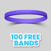 1/4 inch Embossed Wristband         