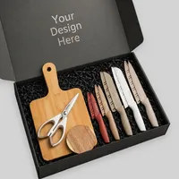 Charcuterie Board Gift Set – 4-Piece Knife & Coaster Set