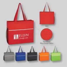 NON-WOVEN WAVE DESIGN TOTE BAG 