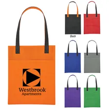 NON-WOVEN TURNABOUT BROCHURE TOTE BAG