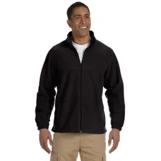 Harriton Mens Full-Zip Fleece - Dark/All