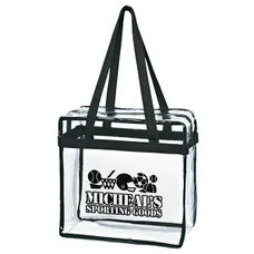 CLEAR TOTE BAG WITH ZIPPER
