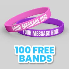 1/2 inch Color Filled Debossed Wristband    