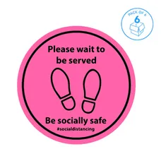  Socially Safe Foot Print Decal