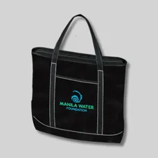 Budget Custom Large Cotton Canvas Yacht Tote Bag