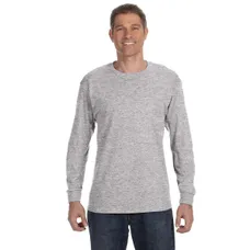 Hanes 6 oz. Tagless Long-Sleeve T-Shirt - Light/Heather