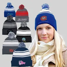 Knit Beanie with Pom Pom