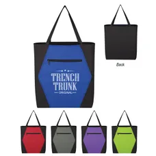 TWO-TONE HEXAGON TOTE BAG 