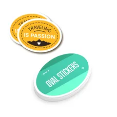 Oval Stickers-5"X3"