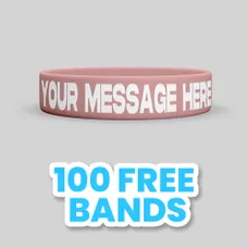 3/4 inch Debossed Color Filled Wristband   