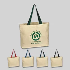 NATURAL COTTON CANVAS TOTE BAG 