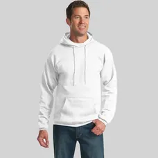 Port and Company Pullover Hooded Sweatshirt - White/Neutral