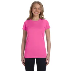 LA T Sportswear Junior's Ringspun Longer Length T-Shirt - Dark/Colors