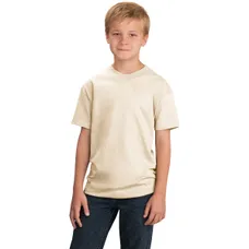 Port and Company Youth 5.4 Oz. 100% Cotton T-Shirt - White/Neutral
