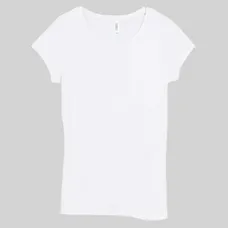 Bella Women's Marcelle Sheer Jersey Longer-Length T-Shirt - White/Neutral