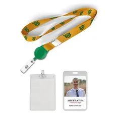 Polyester/Badge Reel/Metal Clip Lanyard Combo-B