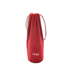 Custom Velvet Bottle Drawstring Gift Bag Dust-proof