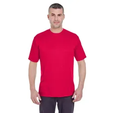 UltraClub Men's Cool & Dry Sport Performance Interlock T-Shirt - Tear Away Label