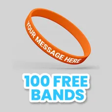 1/2" Debossed Color Filled Wristband-A