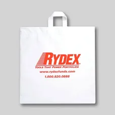 Fused Soft Loop Handle Bag - Flexo Ink