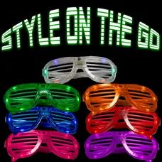 LED Flashing 80s Sunglasses 