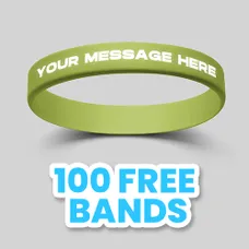Custom Debossed Colorfilled Wristbands       