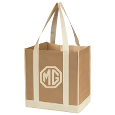 Budget Custom Non Woven Two Tone Shopper Tote Bag