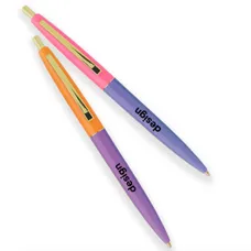 Custom BIC Clic Pens with Gold Trim