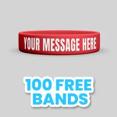 Custom 3/4 Inch Wristbands     