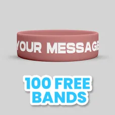 1 inch Debossed Color Filled Wristband    