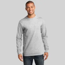 Port and Company Long Sleeve Essential T-Shirt - Light/Heather