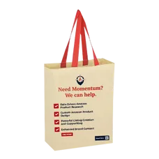 Budget Custom Natural Cotton Canvas Grocery Tote Bag